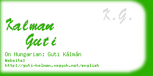 kalman guti business card