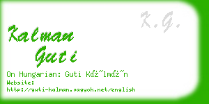 kalman guti business card